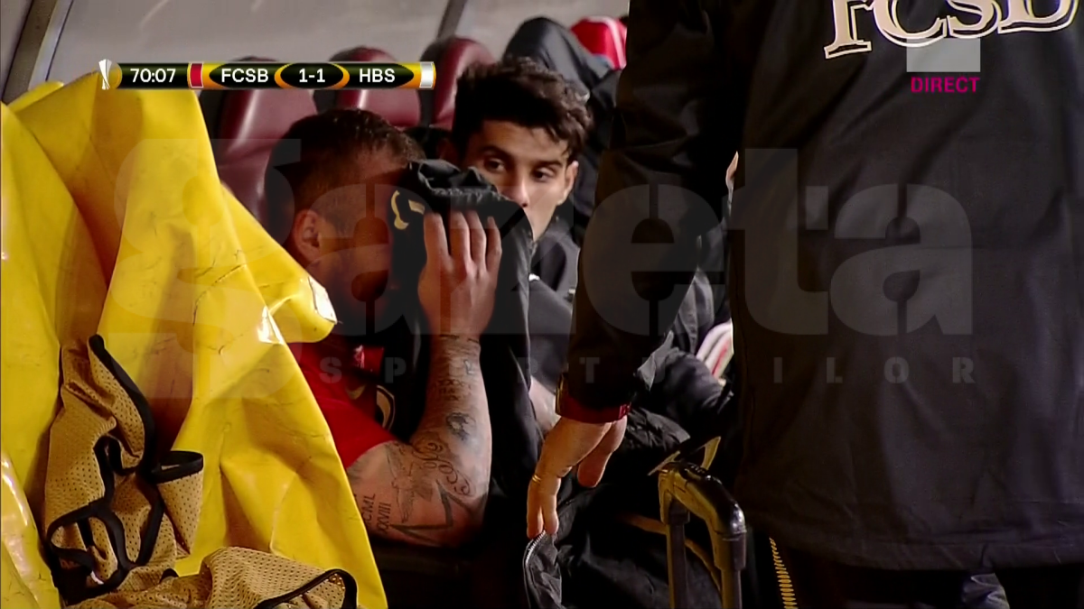 FCSB - HAPOEL BEER SHEVA // VIDEO + FOTO Moment IMPRESIONANT pe Arena Națională! Schimbat și huiduit de fani, Alibec a început să plângă pe bancă