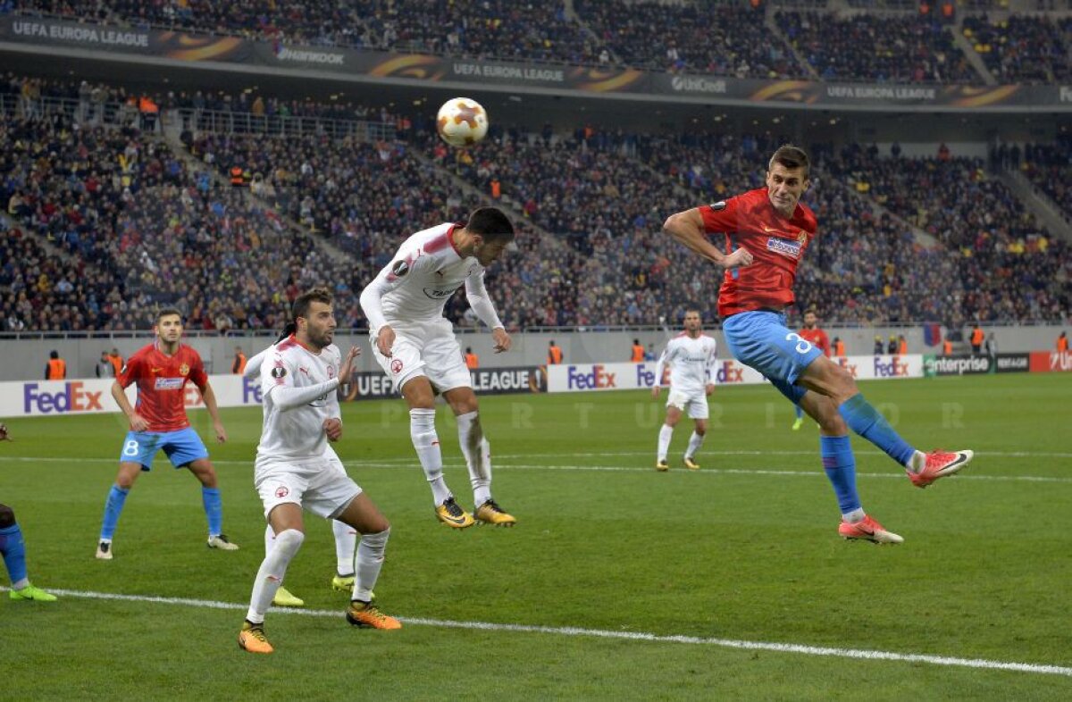 VIDEO + FOTO » FCSB, vestitoarea primăverii! Echipa roș-albastră a terminat la egalitate, 1-1 cu Beer Sheva și s-a calificat în 16-imile Europa League