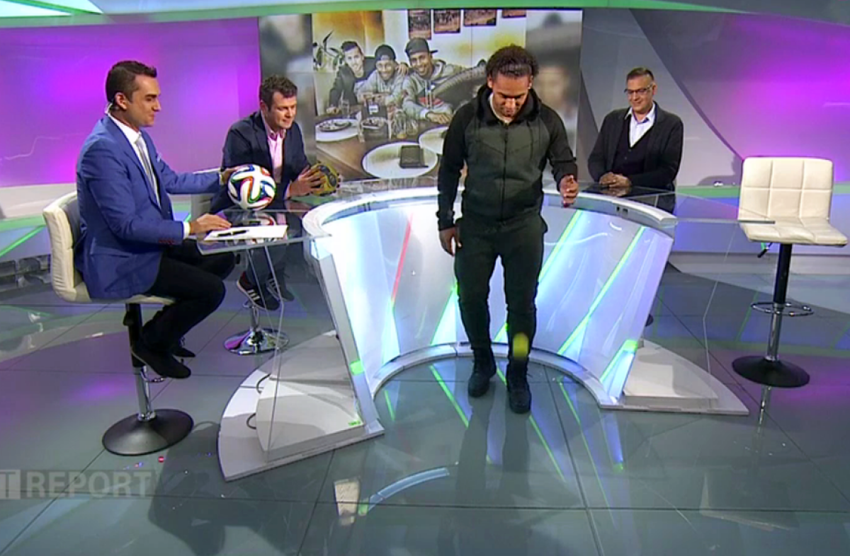 VIDEO+FOTO Spectacol în direct la TV! Eric a jonglat cu mingi de fotbal, handbal şi tenis + o mărturie emoționantă: "În Brazilia, doar cine are bani joacă fotbal pe nisip"
