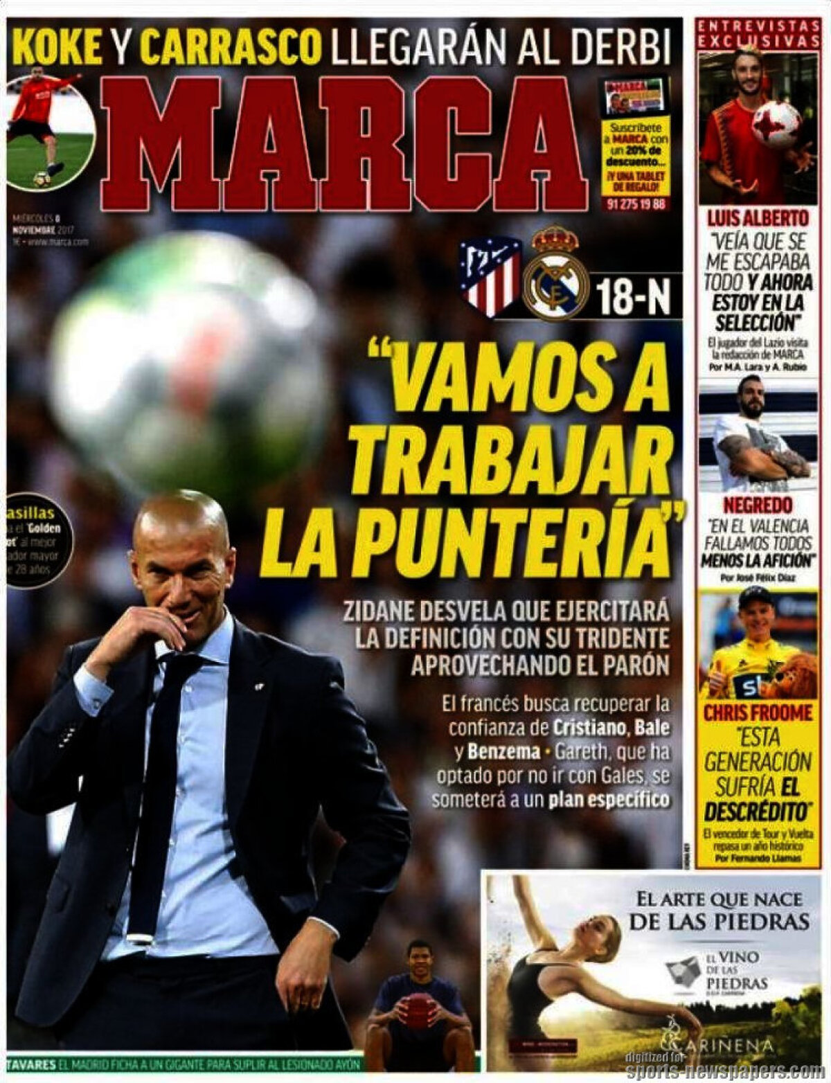 Ce scriu azi ziarele de sport din lume (8 noiembrie 2017)