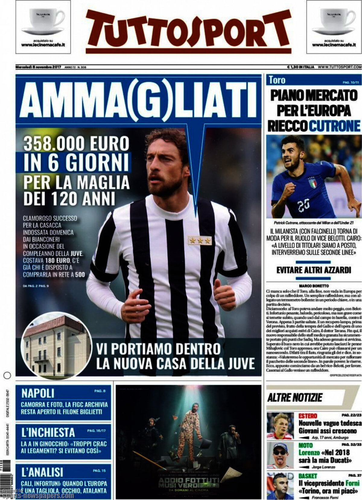 Ce scriu azi ziarele de sport din lume (8 noiembrie 2017)