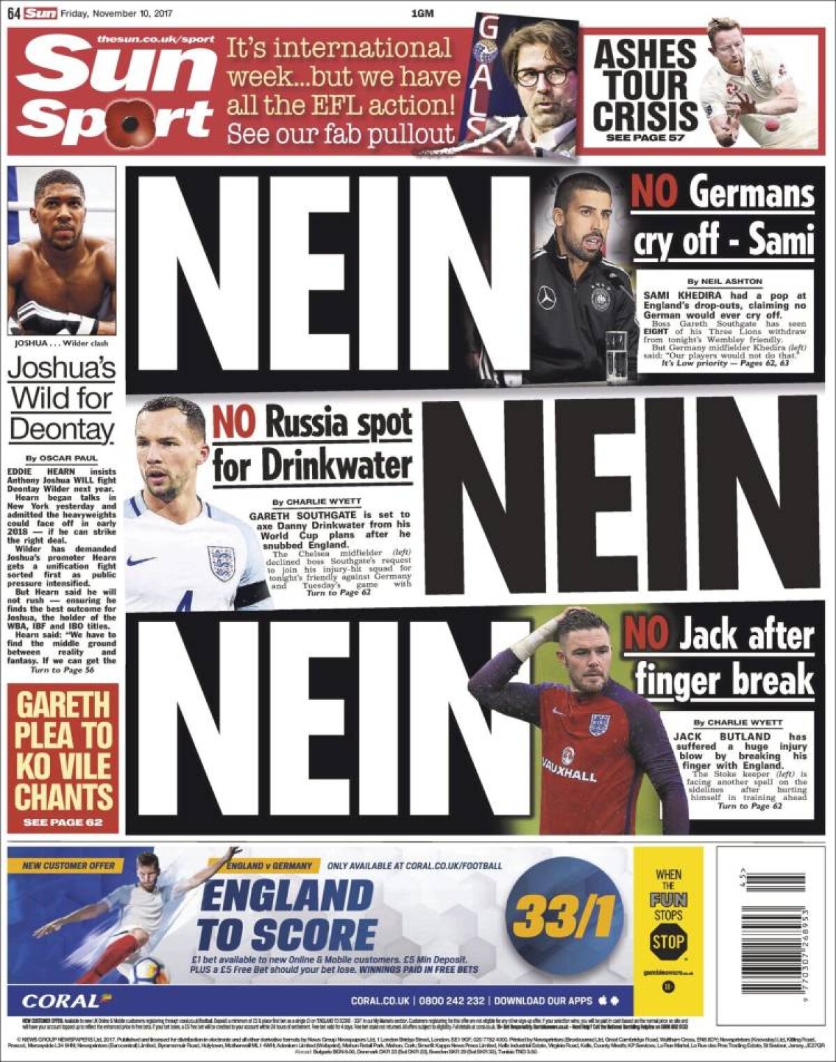 Ce scriu azi ziarele de sport din lume (9 noiembrie 2017)