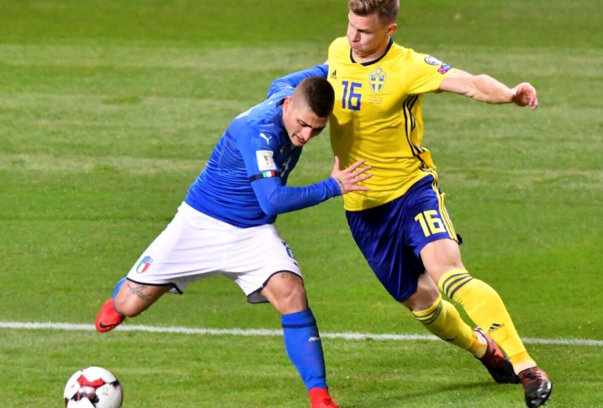 FOTO + VIDEO Surpriză mare la barajul pentru CM 2018: Suedia a învins-o pe Italia, iar calificarea Squadrei Azzurra e în pericol