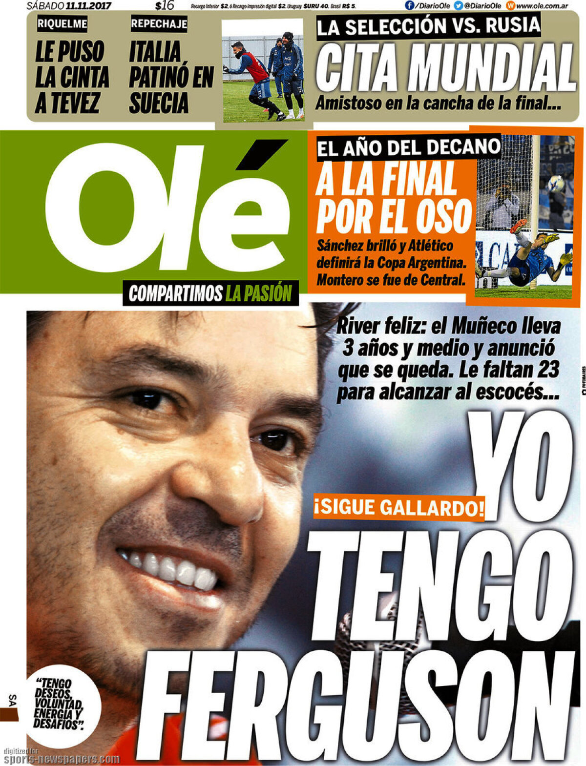 Ce scriu azi ziarele de sport din lume (11 noiembrie 2017)