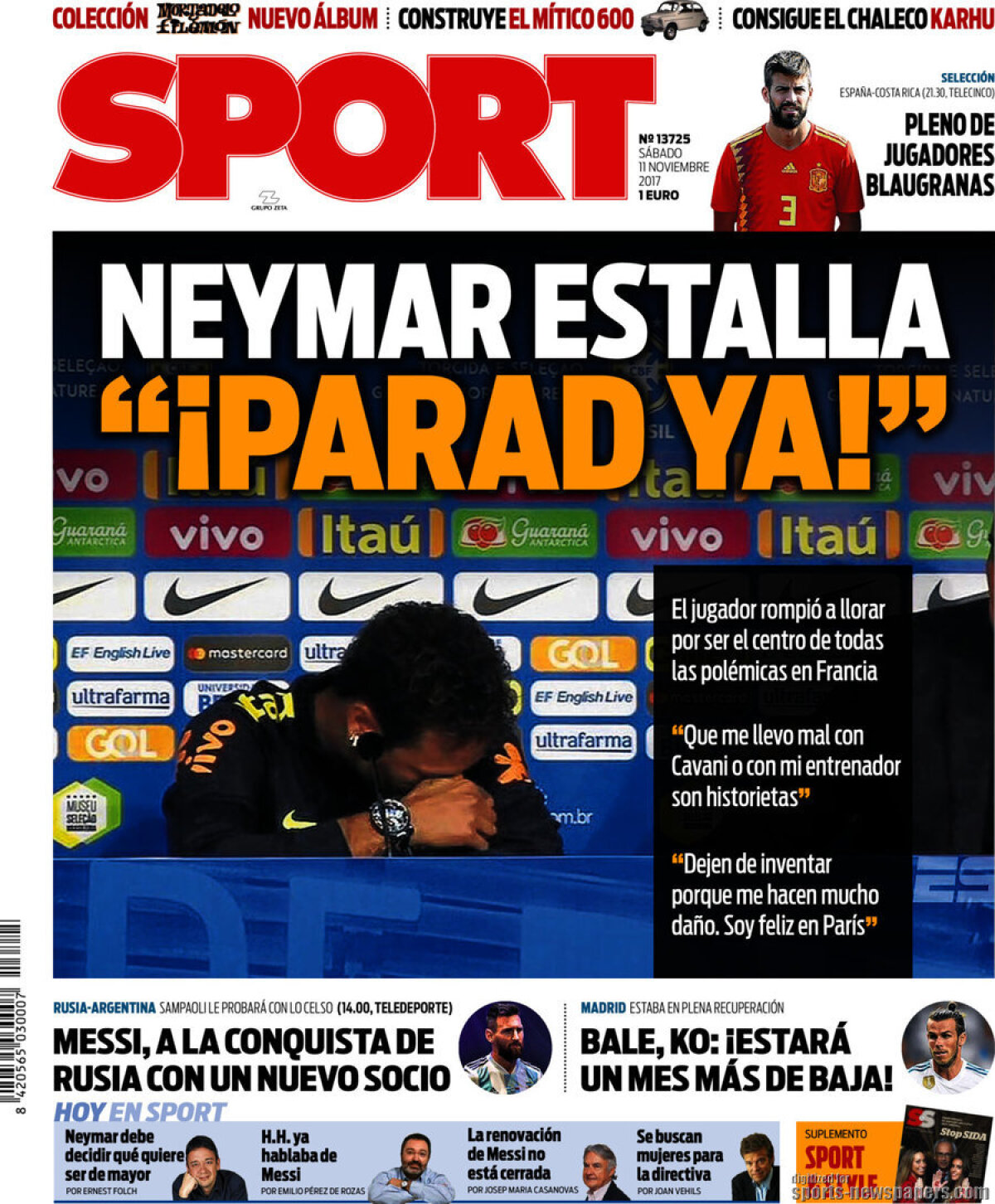 Ce scriu azi ziarele de sport din lume (11 noiembrie 2017)