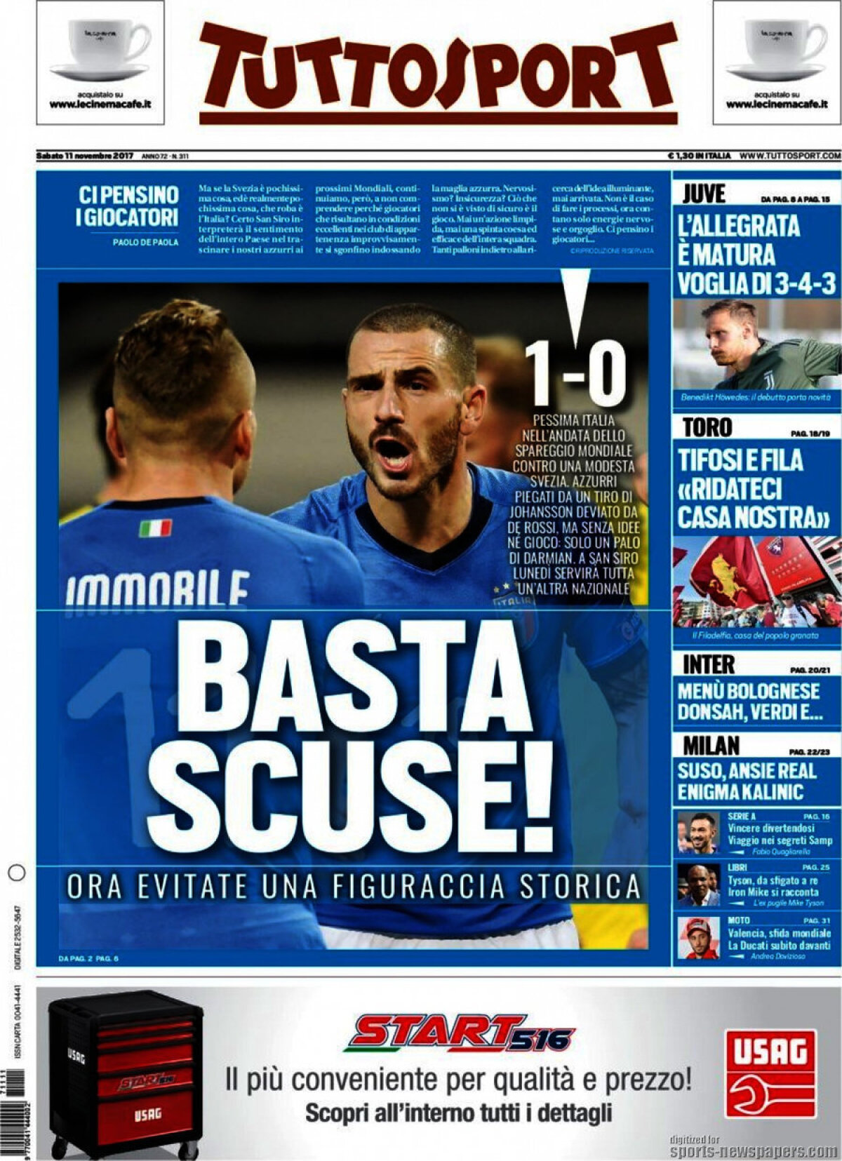 Ce scriu azi ziarele de sport din lume (11 noiembrie 2017)