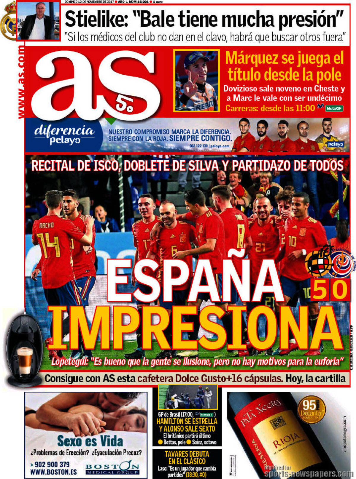 Ce scriu azi ziarele de sport din lume (12 noiembrie 2017)