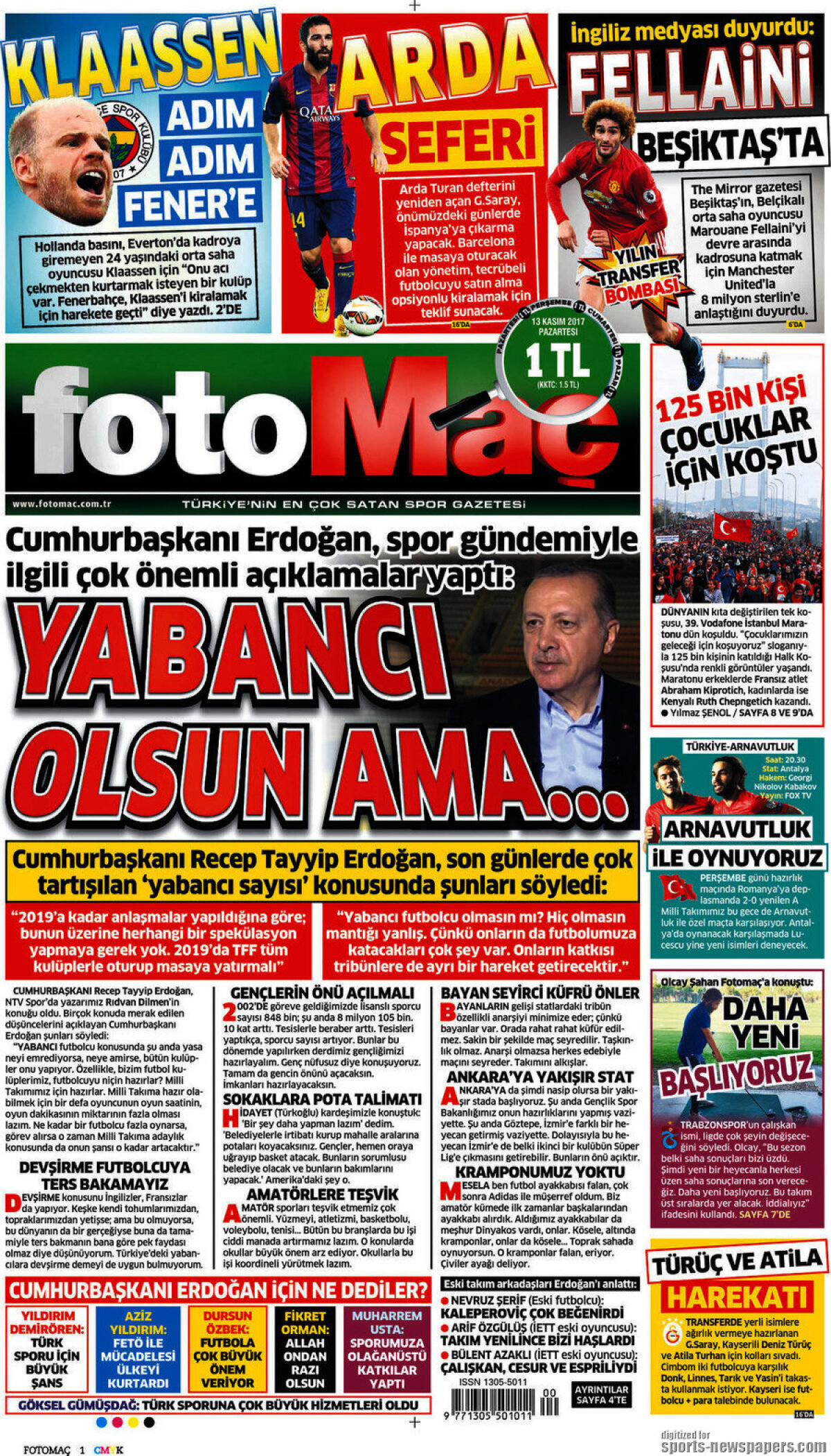 Ce scriu azi ziarele de sport din lume (13 noiembrie 2017)