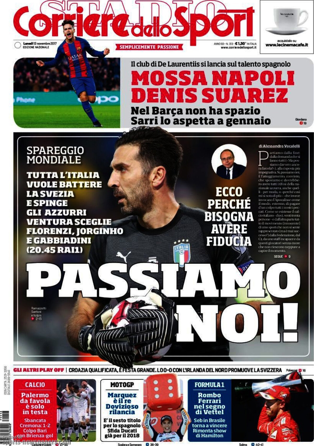 Ce scriu azi ziarele de sport din lume (13 noiembrie 2017)