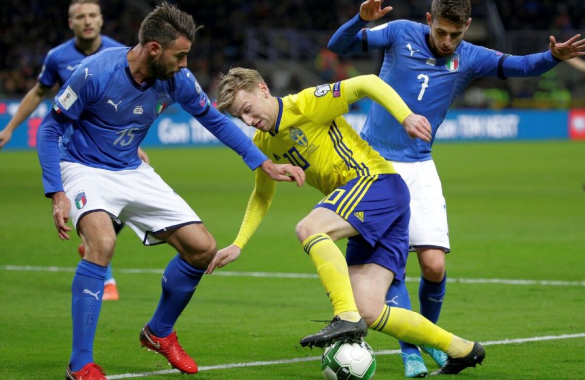 FOTO Ciao, ragazzi! Italia e blocată de Suedia și RATEAZĂ Mondialul pentru a doua oară în istorie! Coincidență nefastă