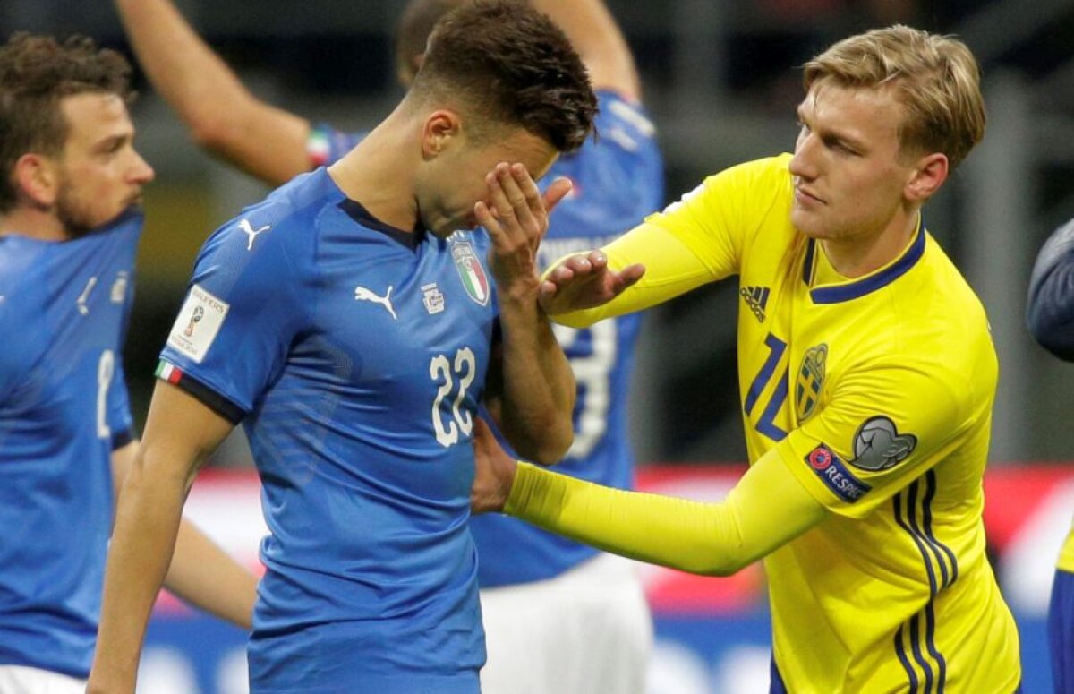 FOTO Ciao, ragazzi! Italia e blocată de Suedia și RATEAZĂ Mondialul pentru a doua oară în istorie! Coincidență nefastă