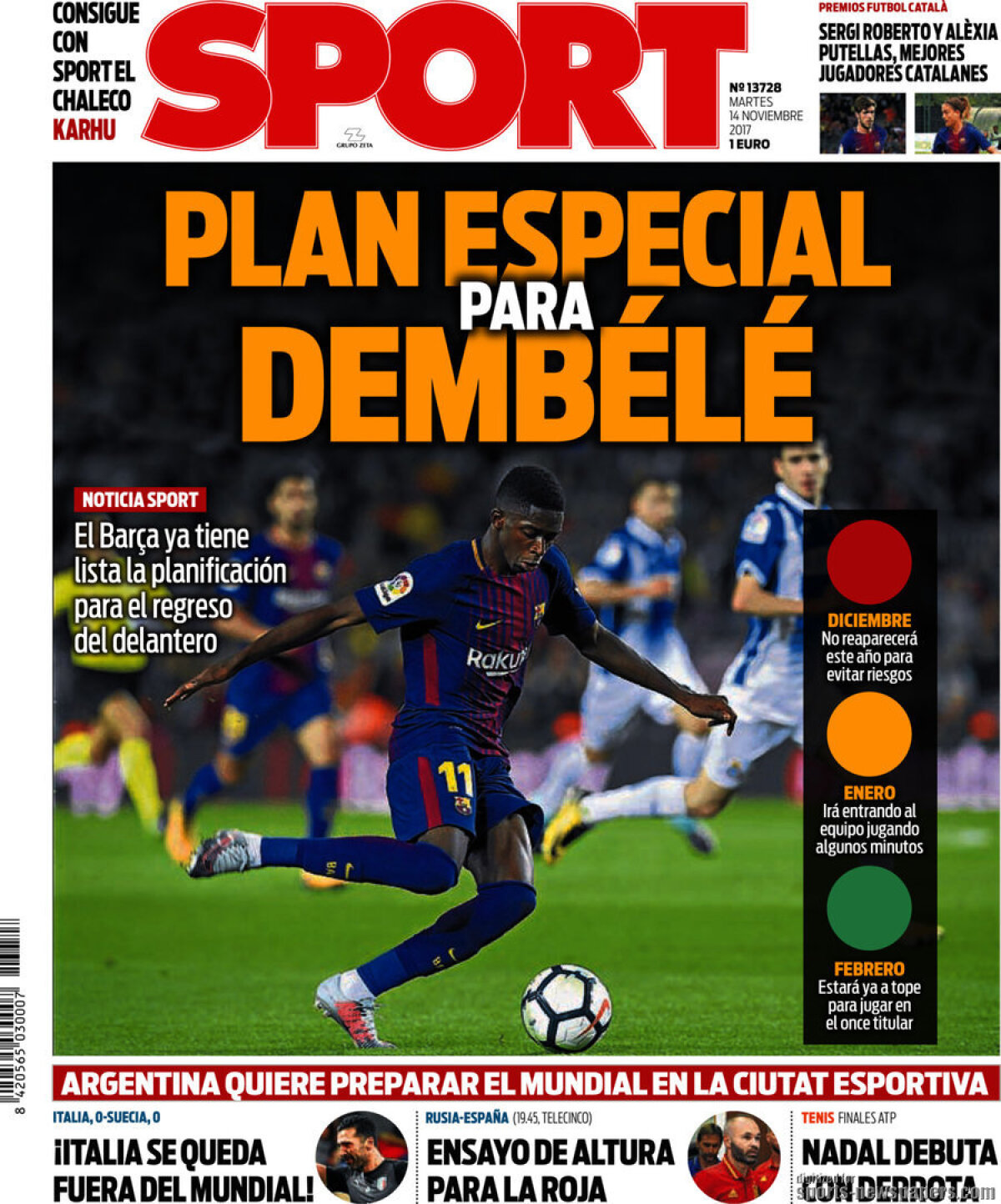 Ce scriu azi ziarele de sport din lume (14 noiembrie 2017)