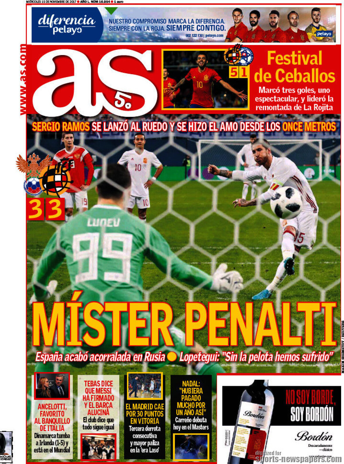 Ce scriu azi ziarele de sport din lume (15 noiembrie 2017)