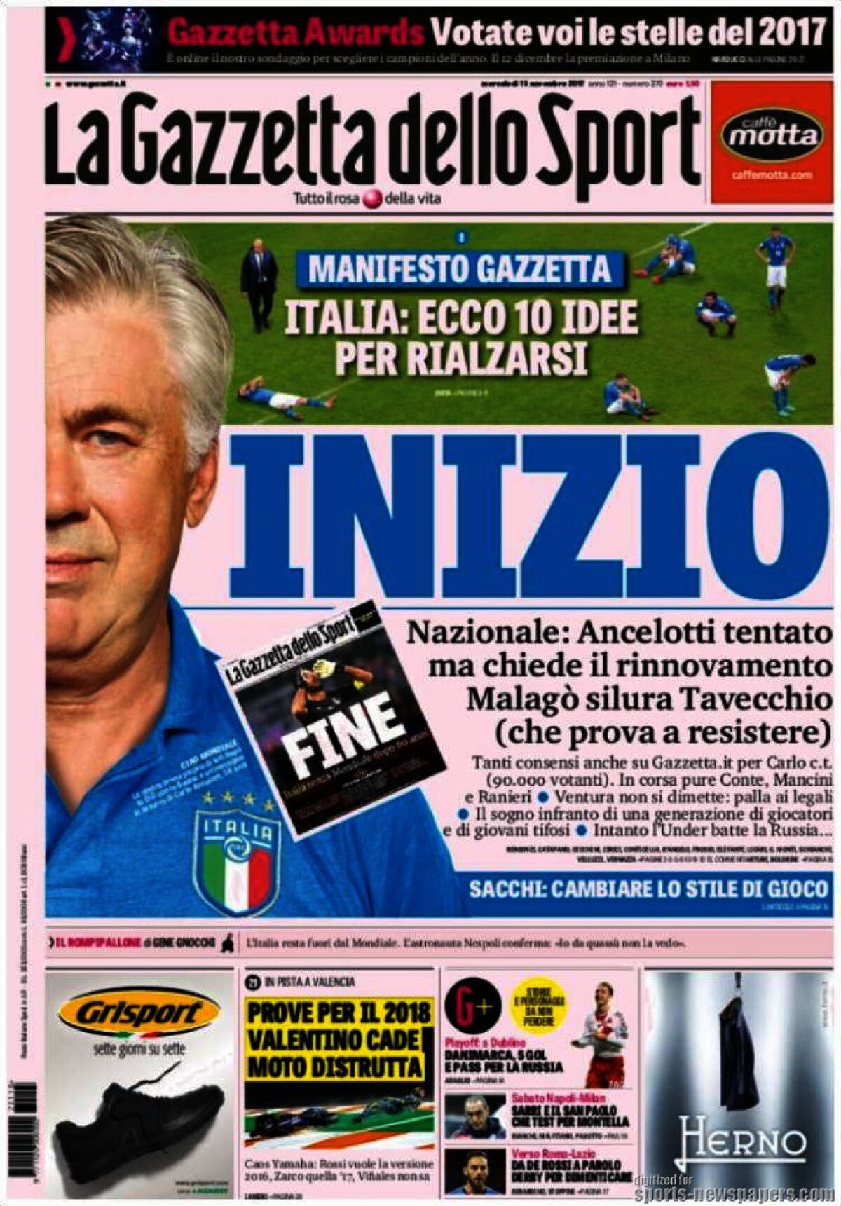 Ce scriu azi ziarele de sport din lume (15 noiembrie 2017)