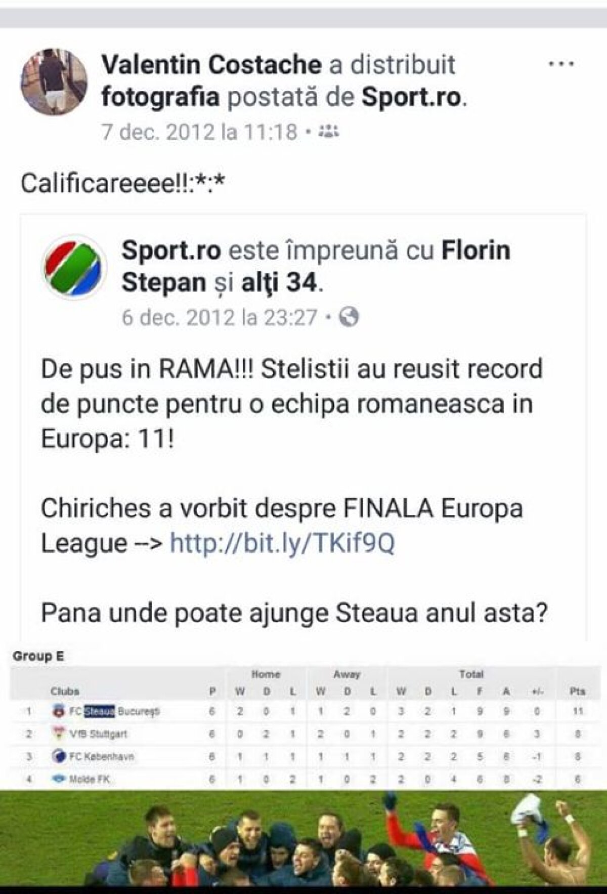 GALERIE FOTO Scandal online cu Valentin Costache: "Când țin cu Steaua, mă dau mare, mă dau mare" » Reacția fotbalistului, după apariția imaginilor