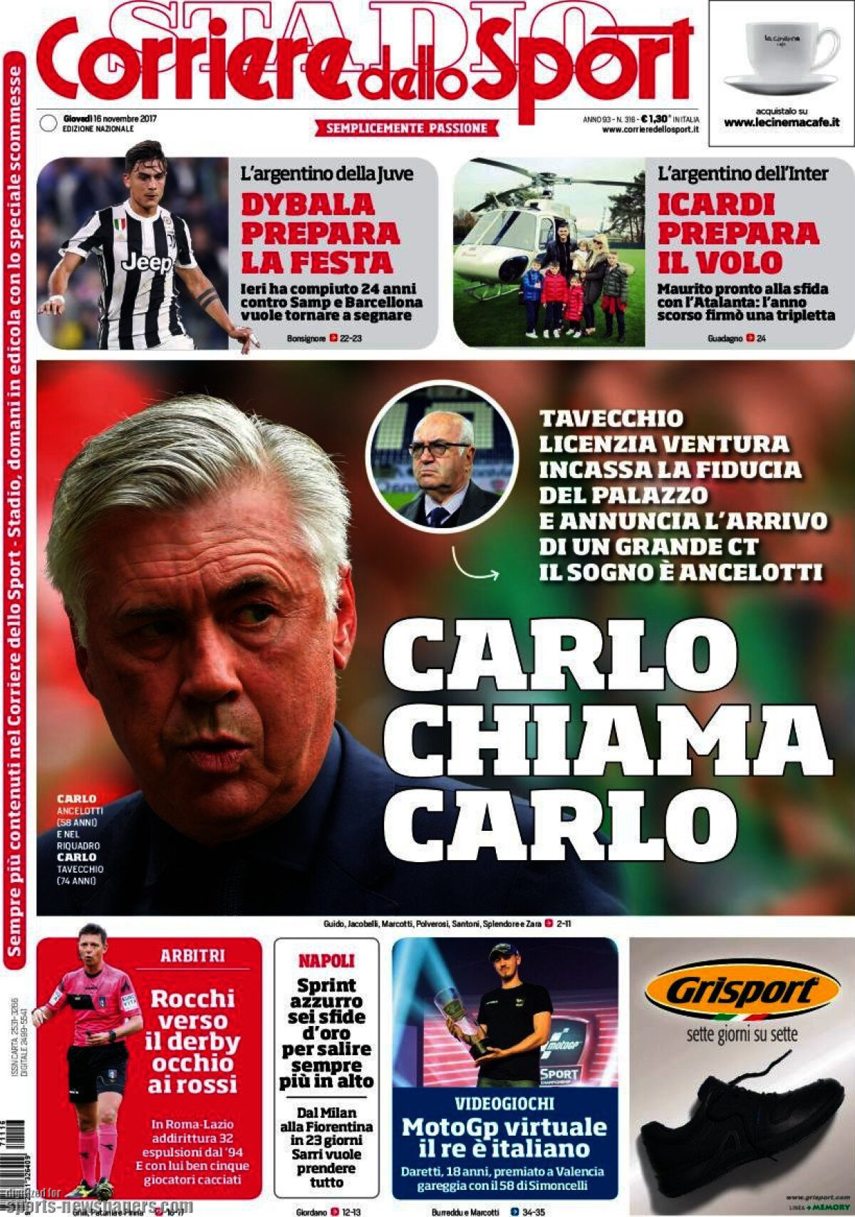 Ce scriu azi ziarele de sport din lume (16 noiembrie 2017)