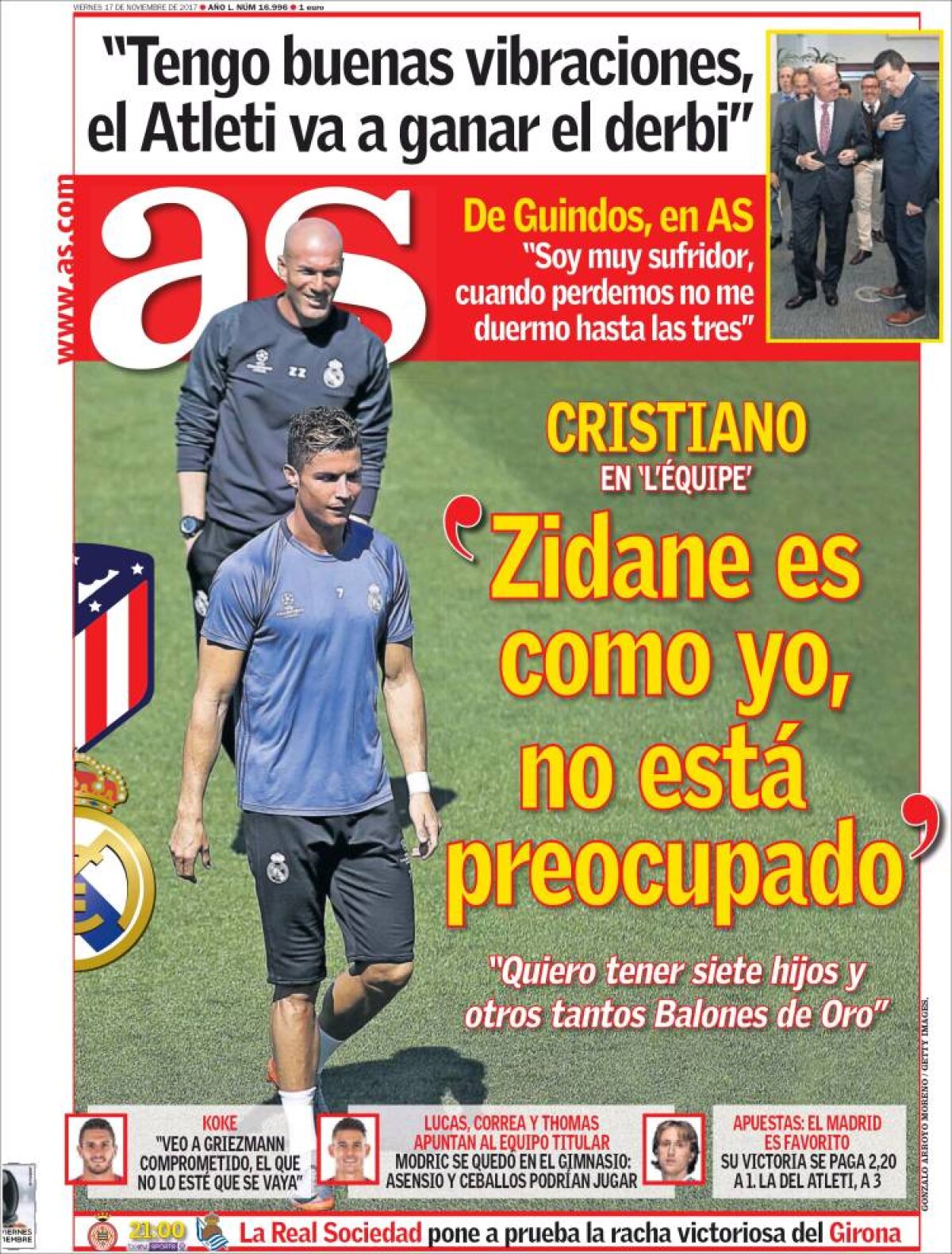 Ce scriu azi ziarele de sport din lume (17 noiembrie 2017)