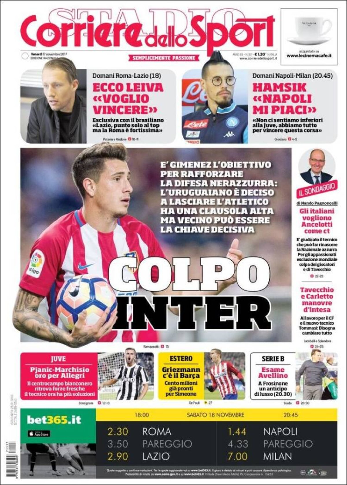 Ce scriu azi ziarele de sport din lume (17 noiembrie 2017)