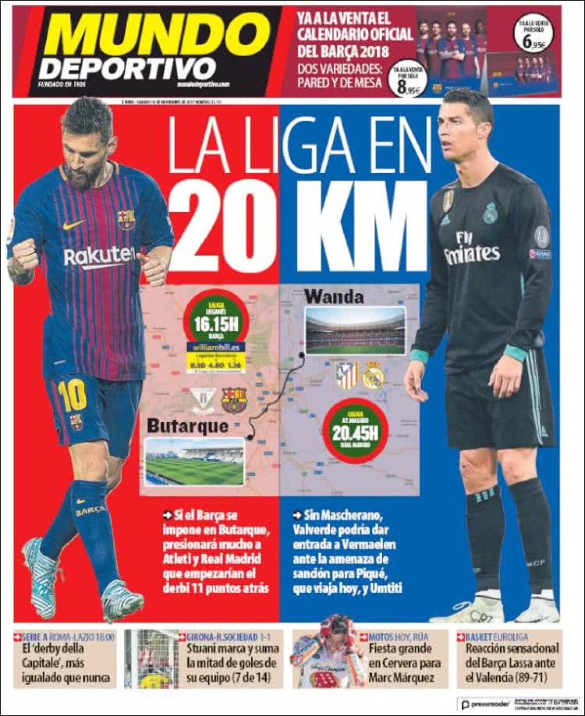 Ce scriu azi ziarele de sport din lume (18 noiembrie 2017)