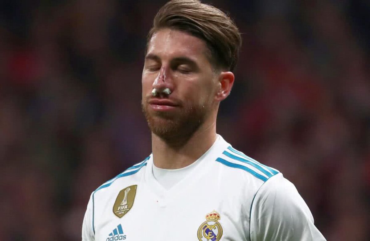 GALERIE FOTO Cum arată Sergio Ramos după lovitura dură a lui Lucas Hernandez! Greșeală gravă a arbitrului Fernandez Borbalan