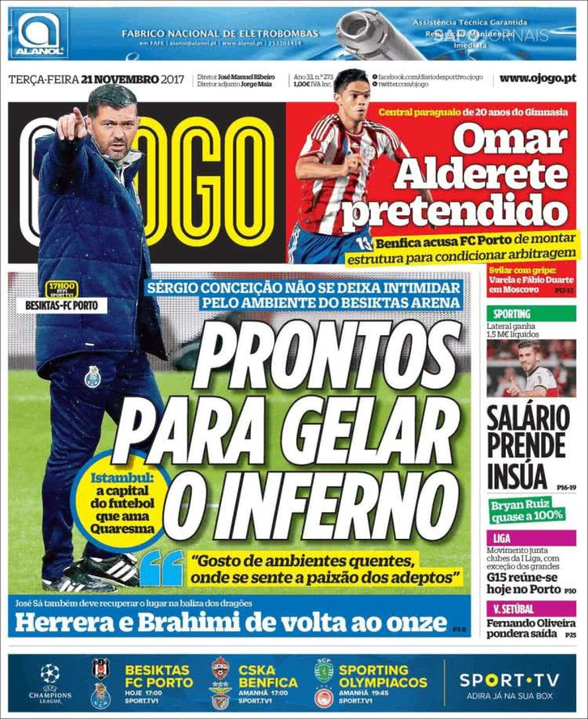 Ce scriu azi ziarele de sport din lume (21 noiembrie 2017)