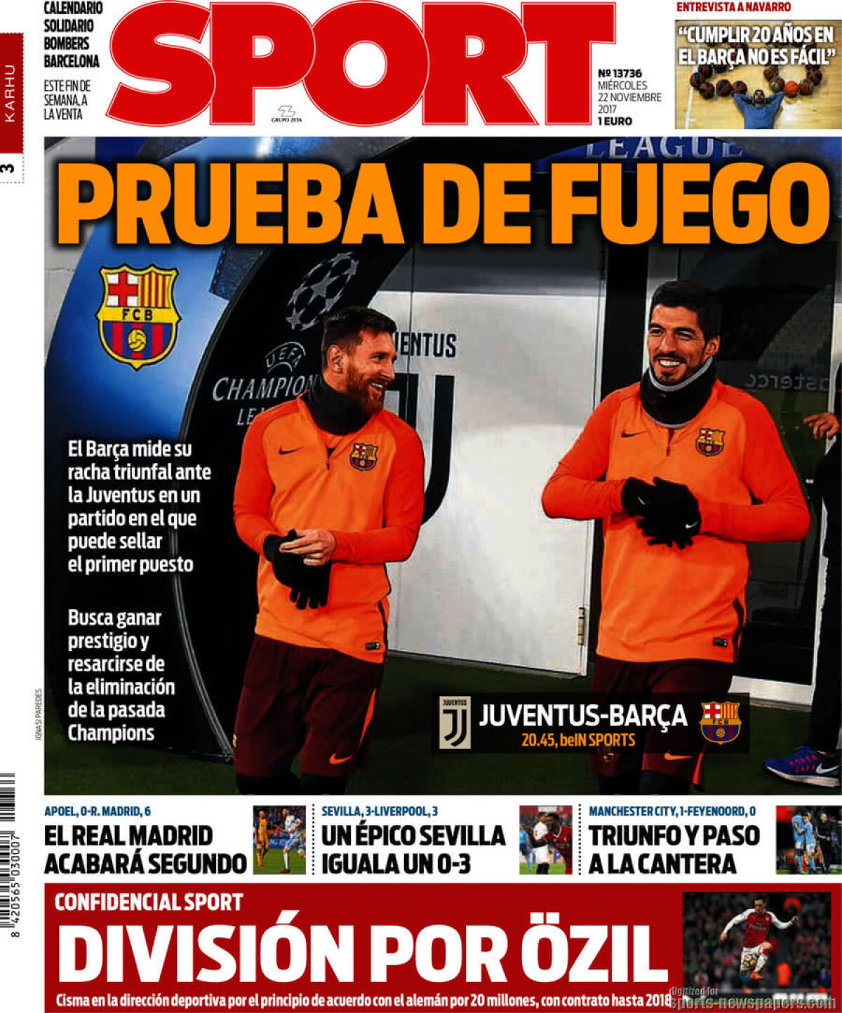 Ce scriu azi ziarele de sport din lume (22 noiembrie 2017)