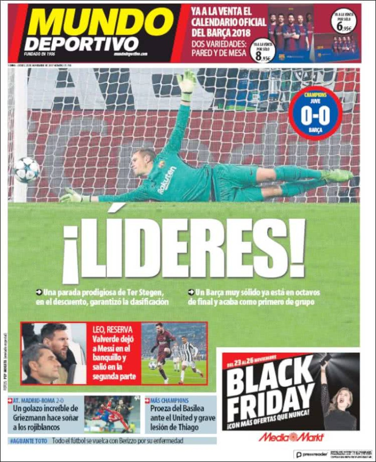 Ce scriu azi ziarele de sport din lume (23 noiembrie 2017)