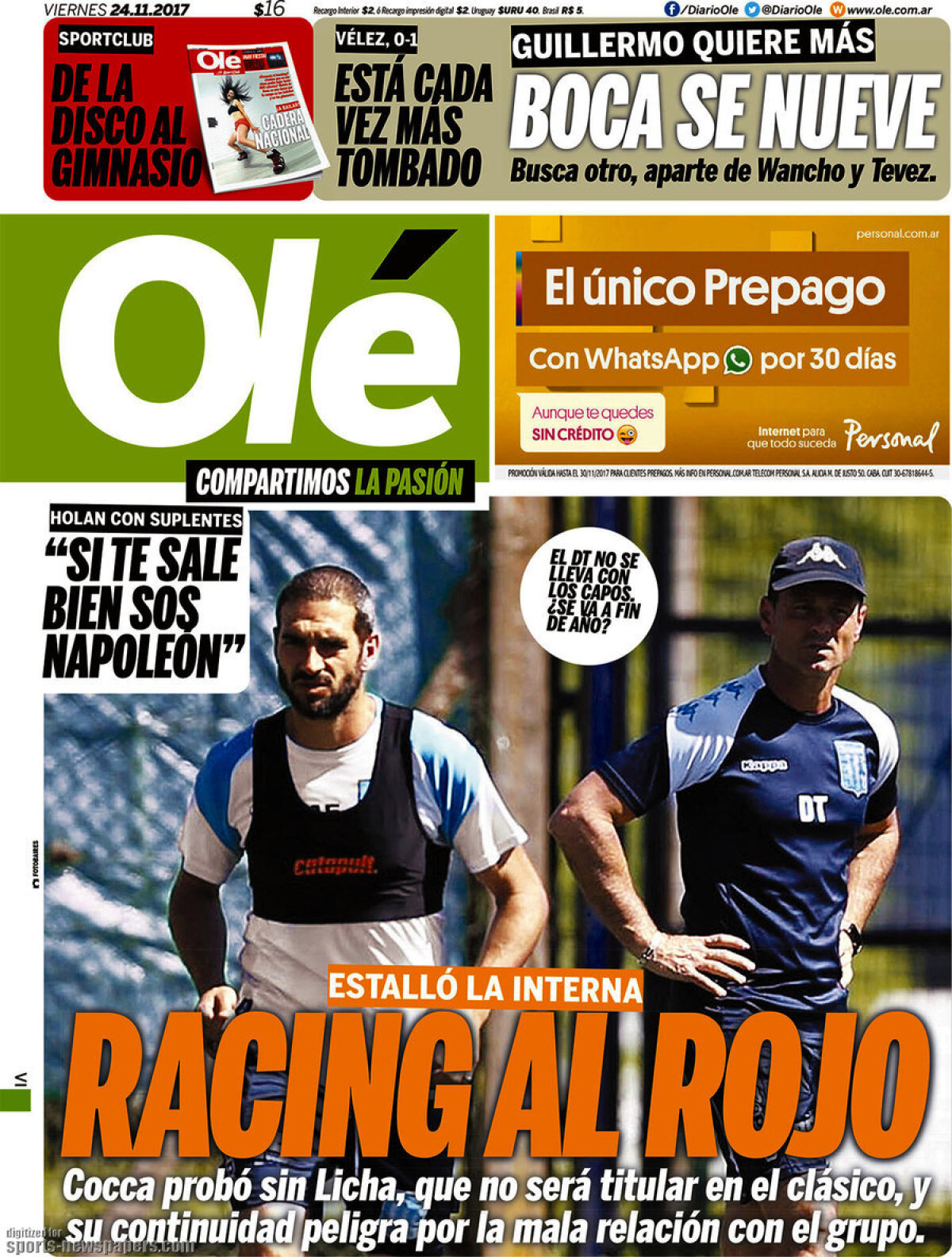 Ce scriu azi ziarele de sport din lume (24 noiembrie 2017)