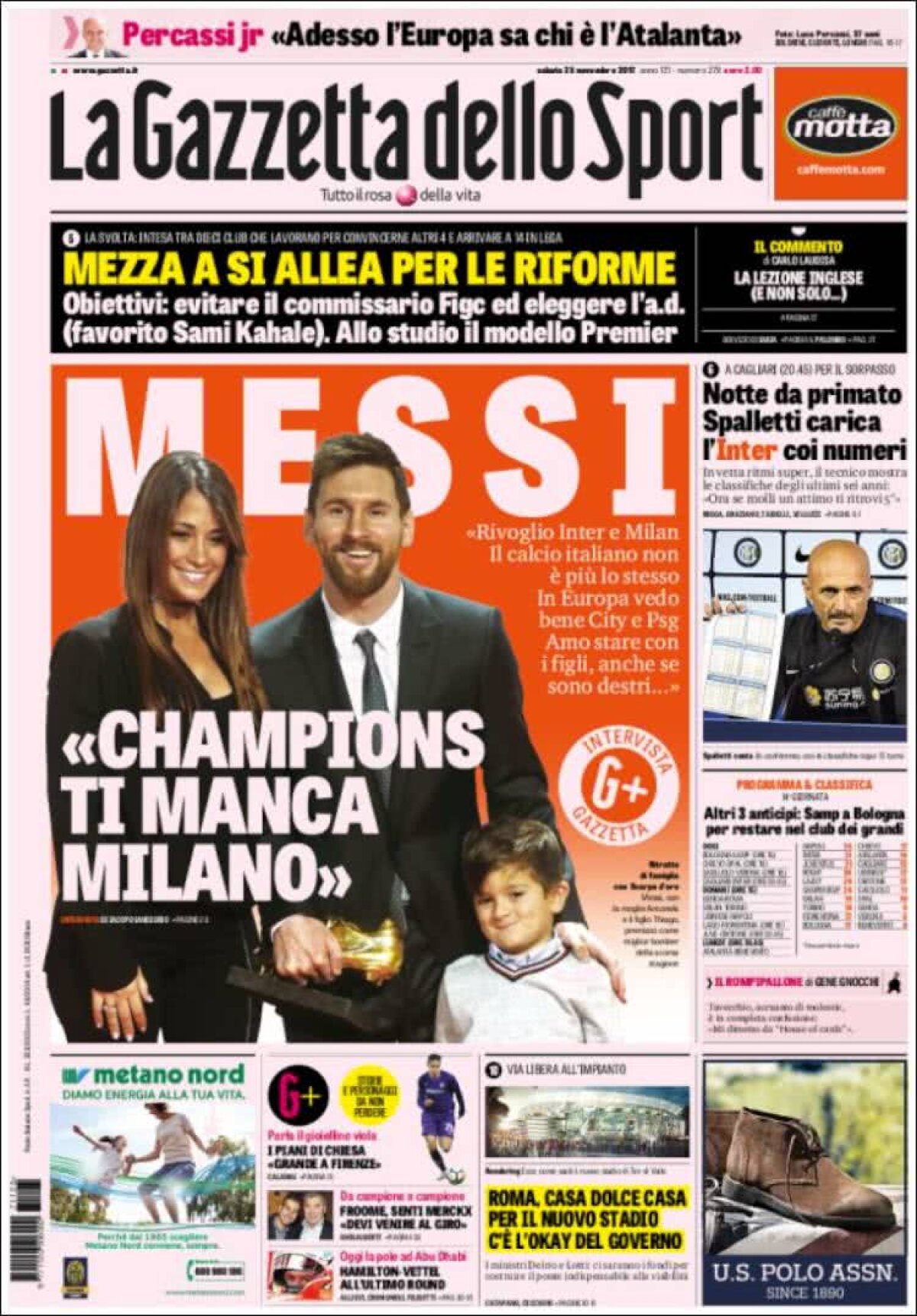 Ce scriu azi ziarele de sport din lume (25 noiembrie 2017)