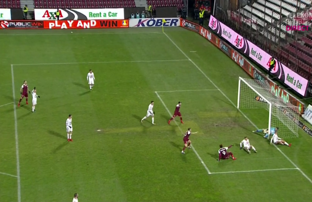 FOTO Fază controversată la CFR Cluj - Sepsi Sfântu Gheorghe! Opinia specialistului: "Este gol"