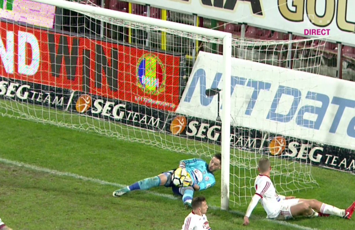 FOTO Fază controversată la CFR Cluj - Sepsi Sfântu Gheorghe! Opinia specialistului: "Este gol"