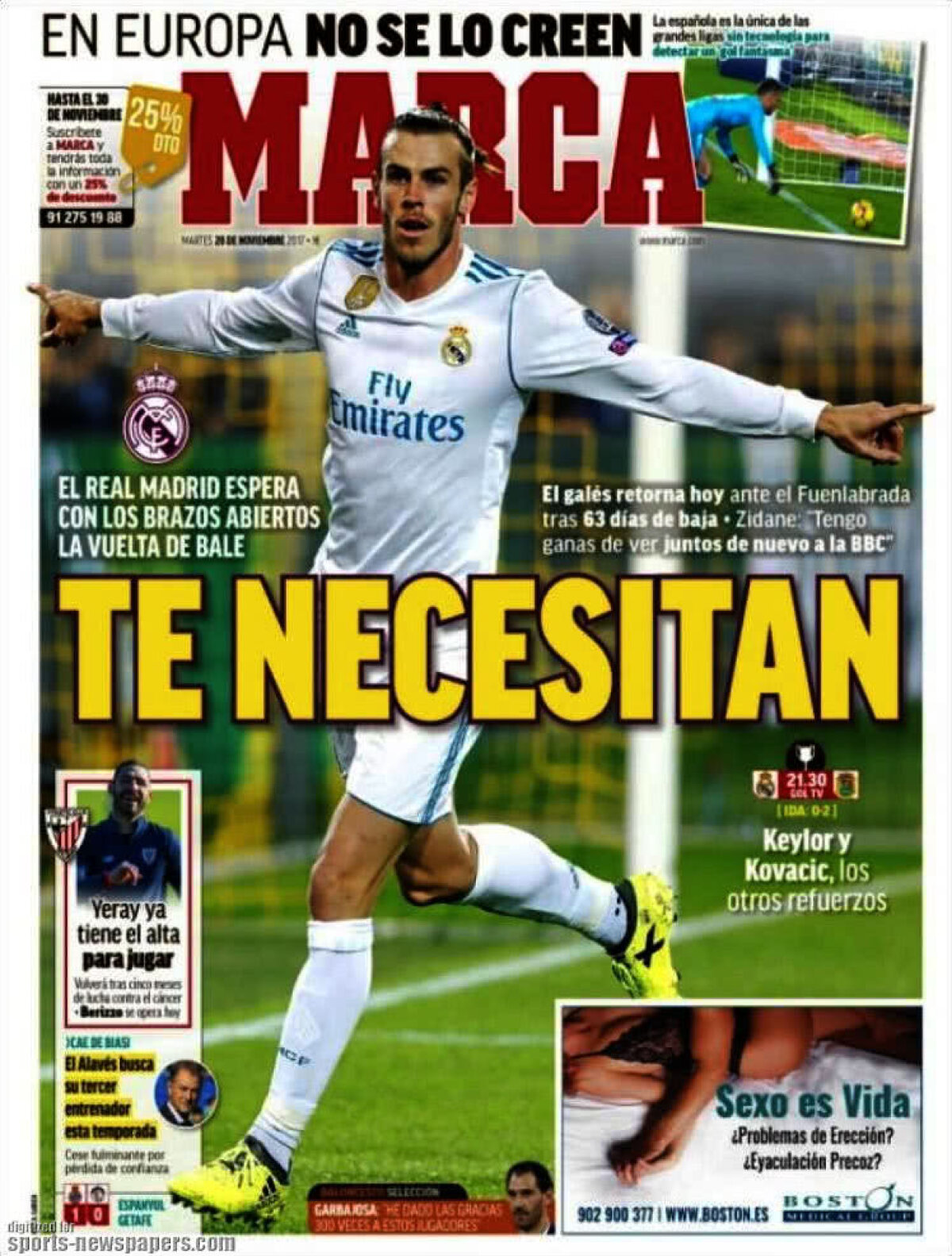 Ce scriu azi ziarele de sport din lume (28 noiembrie 2017)