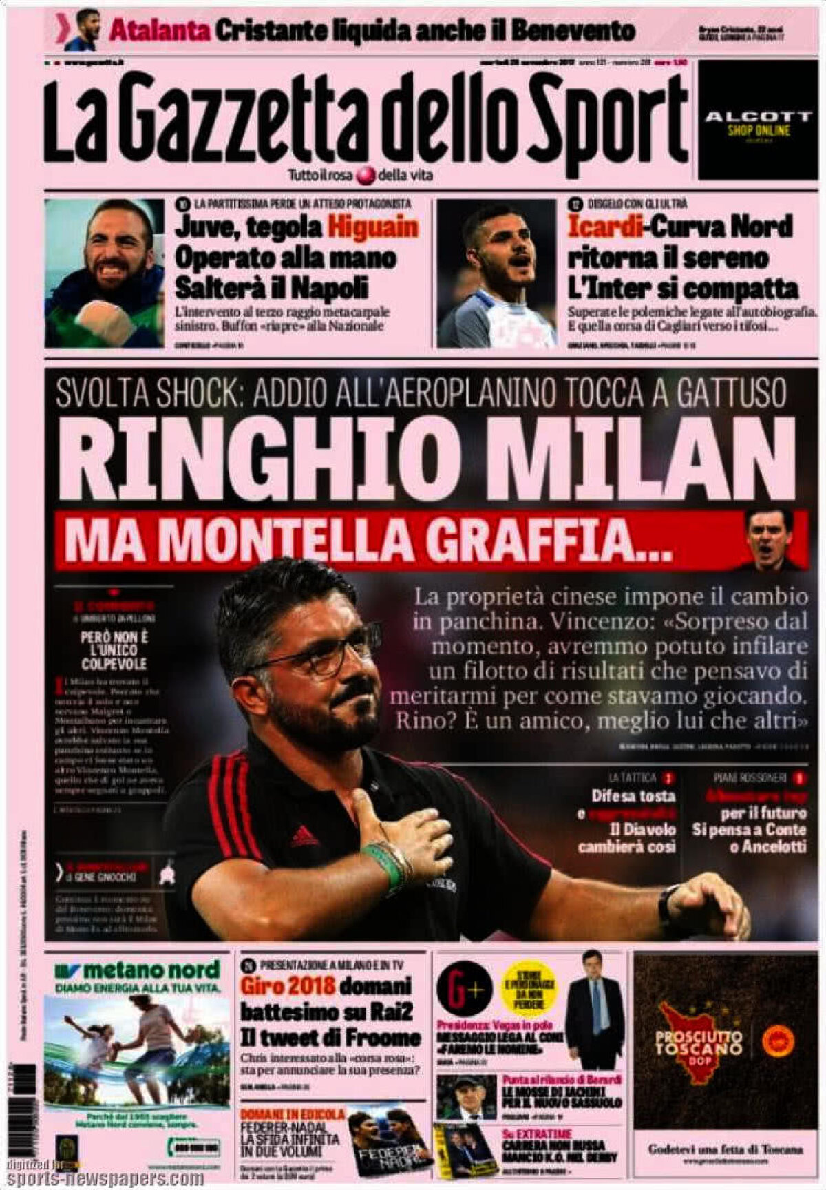 Ce scriu azi ziarele de sport din lume (28 noiembrie 2017)