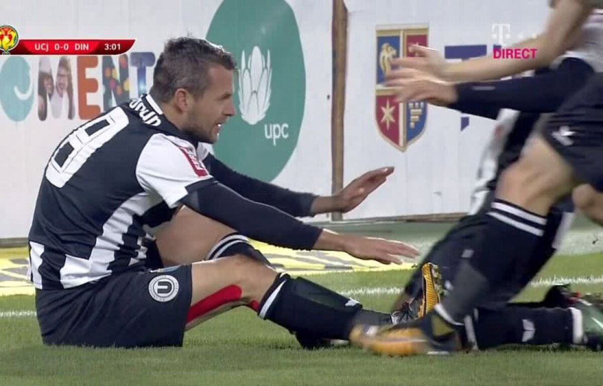 FOTO U Cluj putea da lovitura în minutul 4 cu Dinamo, dar un fost campion al Ligii 1 și-a bătut joc de fază