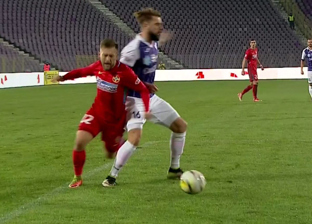 FOTO FCSB a cerut penalty în meciul cu Timișoara, dar Hațegan nici n-a vrut să audă!