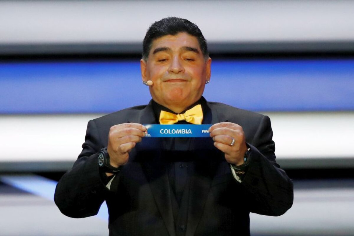 FOTO De ce a purtat Maradona două ceasuri la tragerea la sorți a Campionatului Mondial