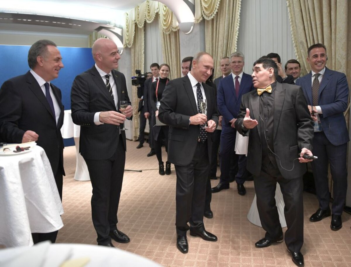 FOTO De ce a purtat Maradona două ceasuri la tragerea la sorți a Campionatului Mondial