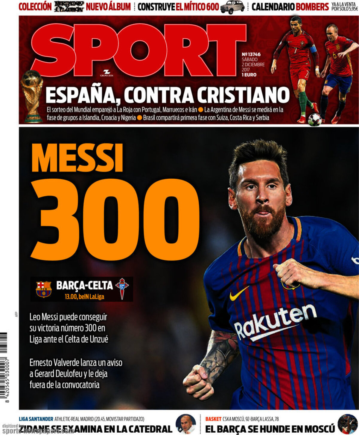 Ce scriu azi ziarele de sport din lume (2 decembrie 2017)