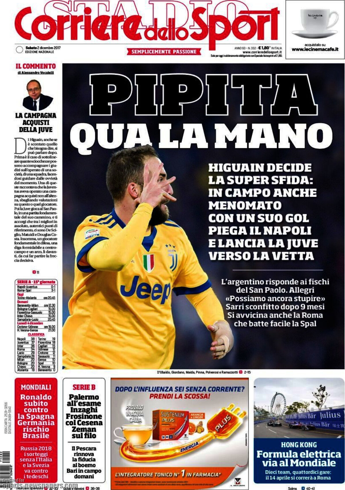 Ce scriu azi ziarele de sport din lume (2 decembrie 2017)