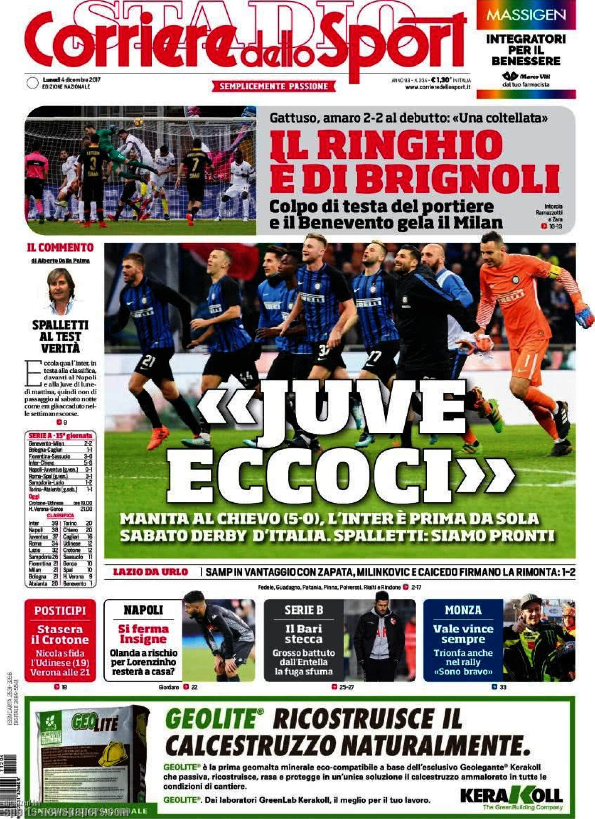 Ce scriu azi ziarele de sport din lume (4 decembrie 2017)