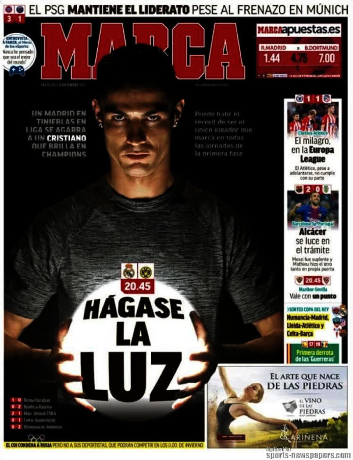 Ce scriu azi ziarele de sport din lume (6 decembrie 2017)