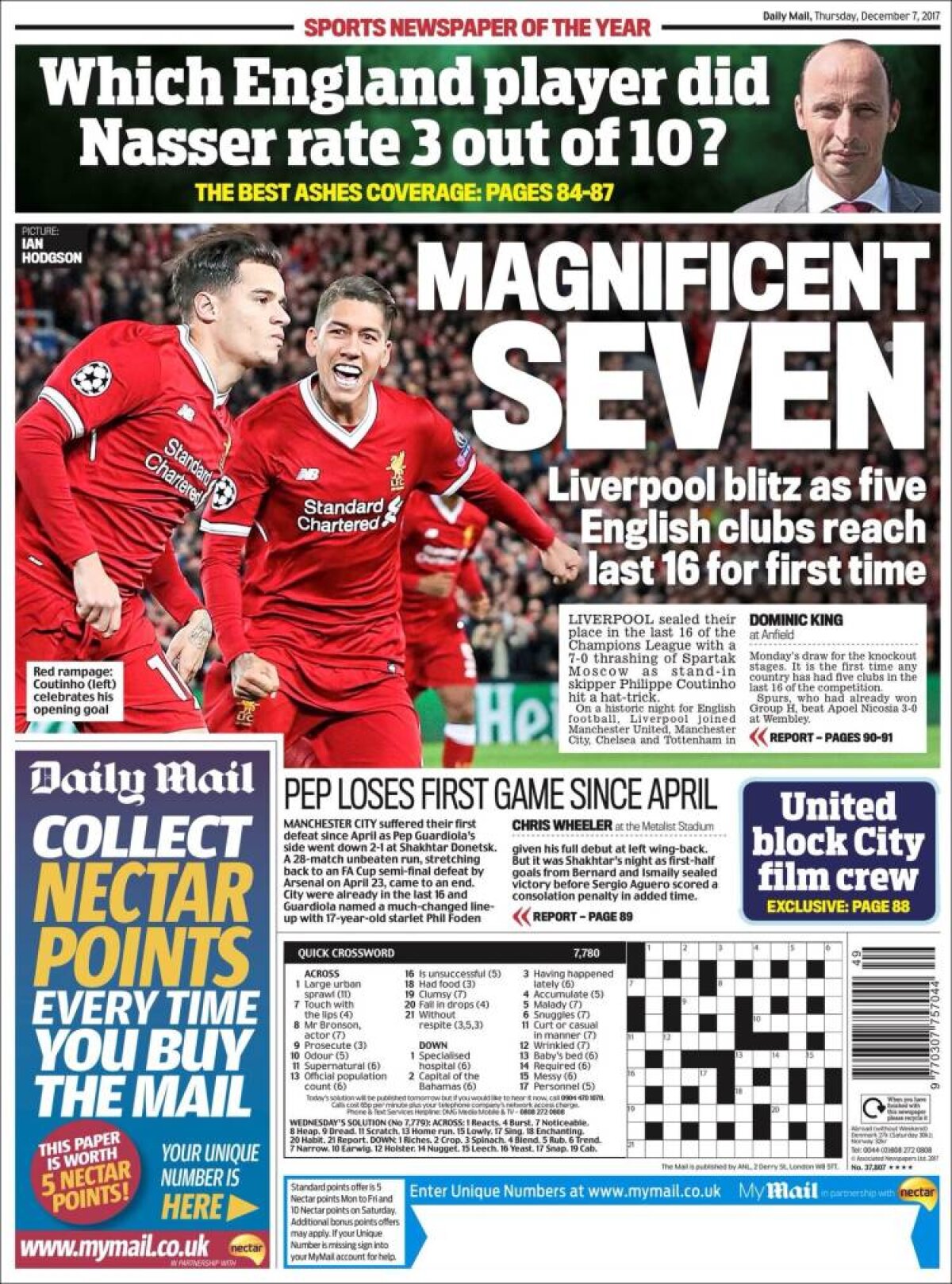 Ce scriu azi ziarele de sport din lume (7 decembrie 2017)