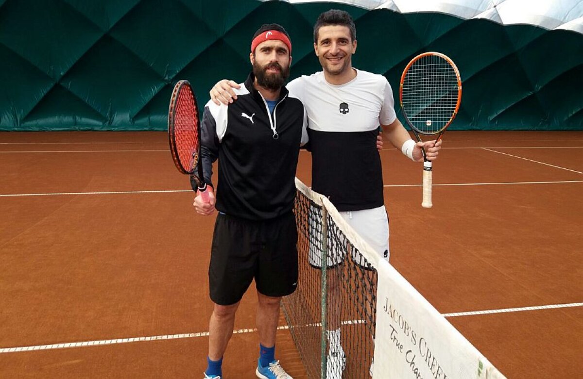 VIDEO+FOTO Au dat fotbalul pe tenis » Maftei și Daniel Niculae s-au confruntat în finala unui turneu de tenis