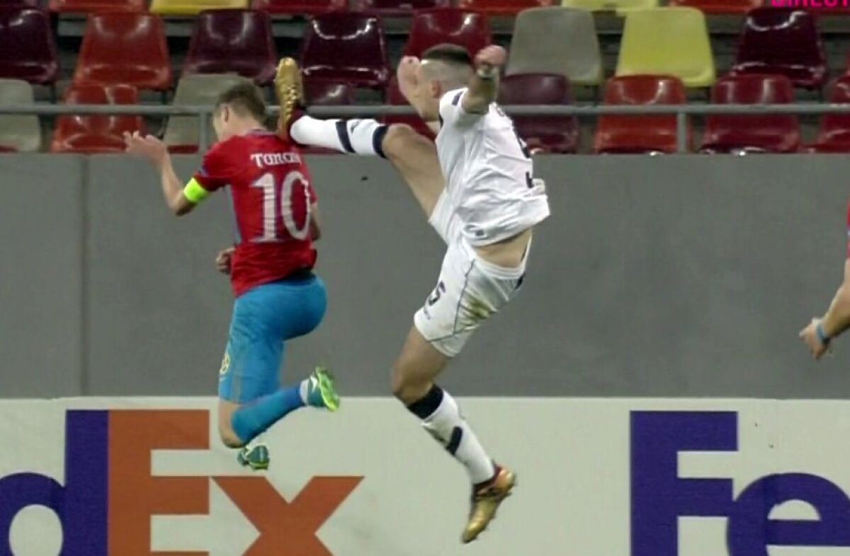 VIDEO + FOTO Penalty refuzat steliștilor cu Lugano » Reacție spumoasă în direct: "Intrați pe www.arbitrislabi.com" :)