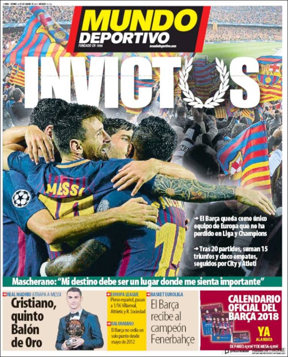 Ce scriu azi ziarele de sport din lume (8 decembrie 2017)