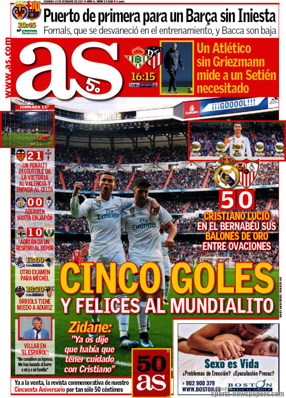 Ce scriu azi ziarele de sport din lume (10 decembrie 2017)