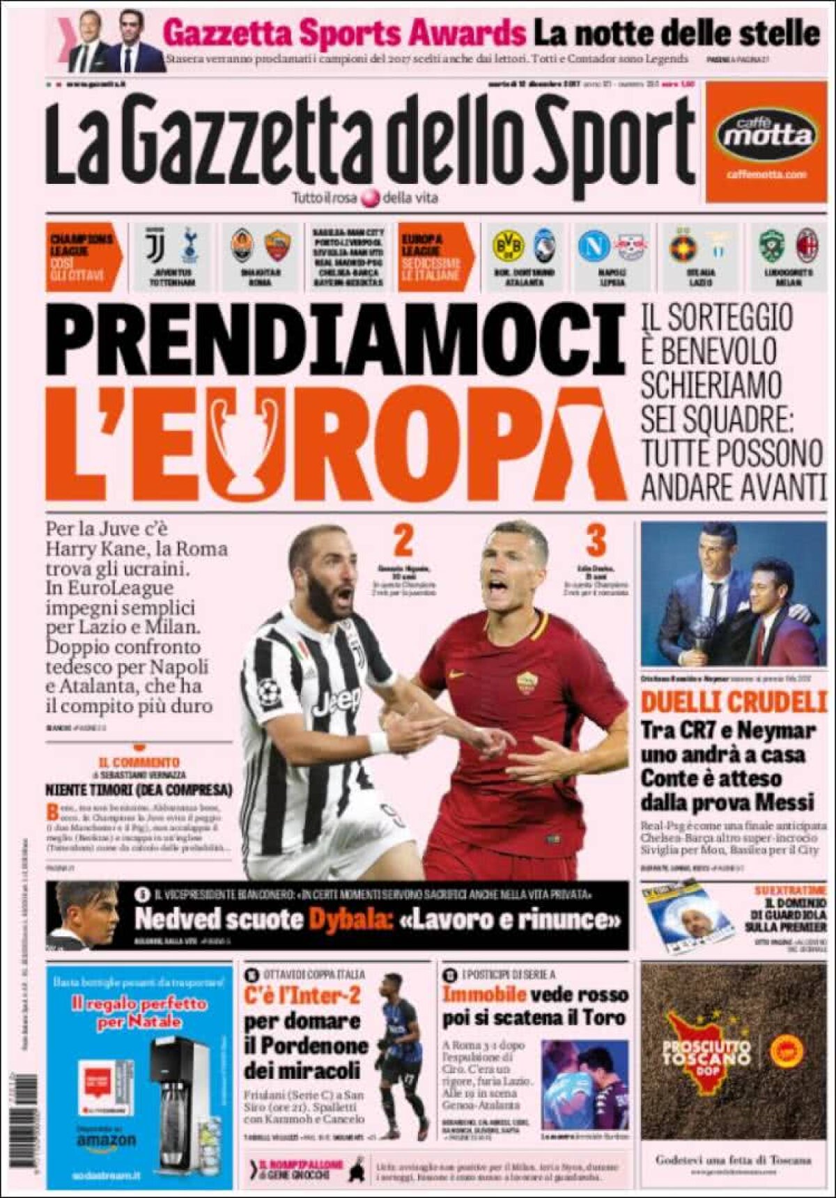 Ce scriu azi ziarele de sport din lume (12 decembrie 2017)