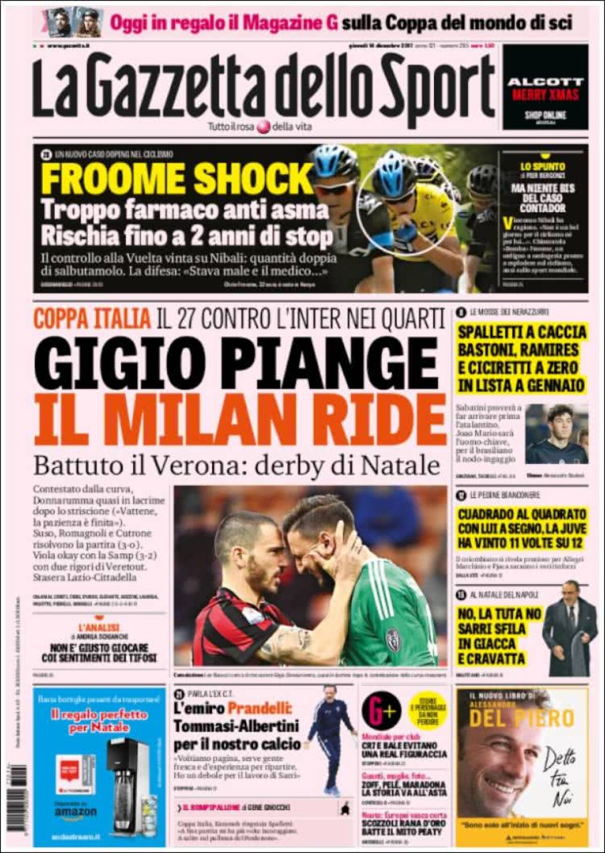 Ce scriu azi ziarele de sport din lume (14 decembrie 2017)