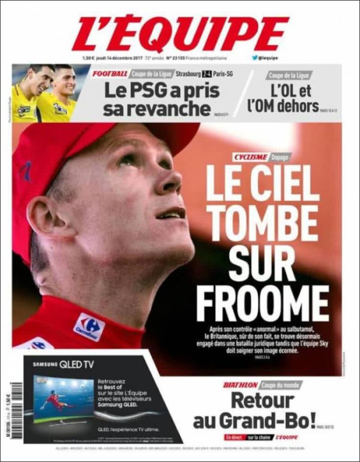 Ce scriu azi ziarele de sport din lume (14 decembrie 2017)