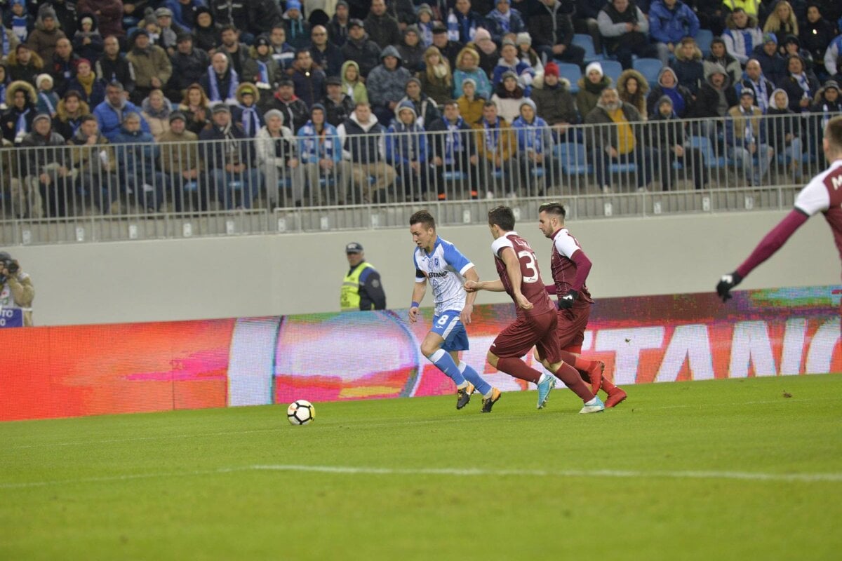 VIDEO+FOTO CFR a cedat în infern! Liderul a pierdut cu CS U Craiova pe "Oblemenco", scor 1-2! FCSB poate profita